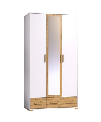 Шкаф в спальню Айрис 444, Белый-Дуб золотистый в Перми - изображение