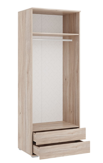 Шкаф двухдверный с ящиками Лайк 55.01, дуб мария/галька в Перми - изображение 2