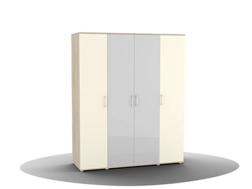 Распашной шкаф Silvia, ШО-04 (2г/2зр), цвет фасада слоновая кость в Березниках
