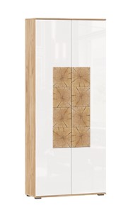 Шкаф двухстворчатый Фиджи с декоративными накладками 659.310, Дуб Золотой/Белый в Перми