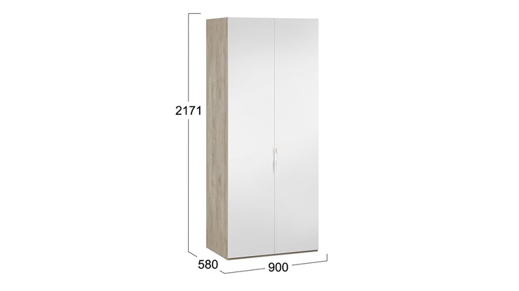 Шкаф для одежды Эмбер СМ-348.07.004 (Баттл Рок/Серый глянец) в Перми - изображение 1