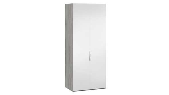 Шкаф для одежды Эмбер СМ-348.07.004 (Дуб Гамильтон/Белый глянец) в Перми - изображение