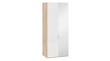 Шкаф для одежды Эмбер СМ-348.07.005 R (Яблоня Беллуно/Белый глянец) в Чайковском