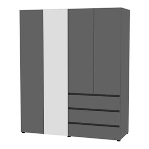 Шкаф 4-х дверный Erik H332_M (Графит) в Перми - предосмотр