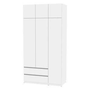 Шкаф 3-дверный Malta light H298 + Антресоль HA3 (Белый) в Перми