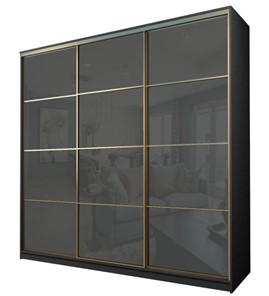 Шкаф 3-х створчатый MAX МШ-25-6-24/2-222, Профиль Золото/Цвет Серый/Oraclal темно-серый в Перми