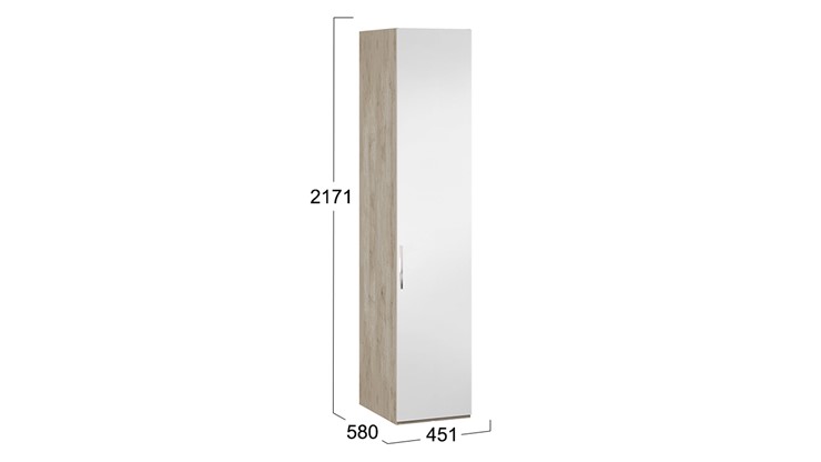 Шкаф для белья Эмбер правый СМ-348.07.002 R (Баттл Рок/Серый глянец) в Перми - изображение 1