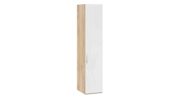 Шкаф для белья Эмбер СМ-348.07.001 (Яблоня Беллуно/Белый глянец) в Березниках