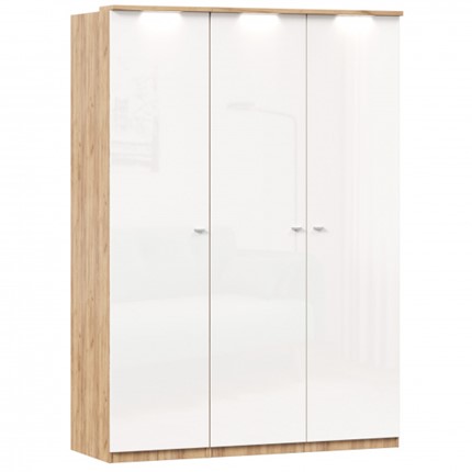 Шкаф 3х-дверный Фиджи, Дуб золотой/Белый в Перми - изображение