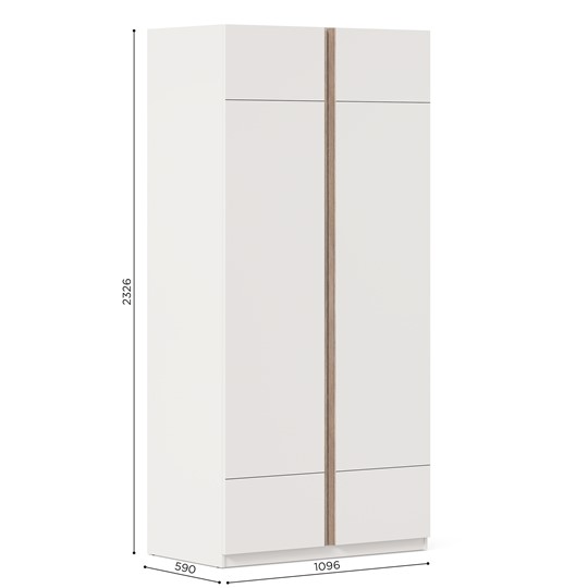 Шкаф 2х-дверный Лайт ЛД 412.090.000, Белый в Перми - изображение 4