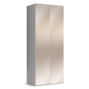 Шкаф с зеркальными фасадами Марсель 900 (белый) в Перми - предосмотр