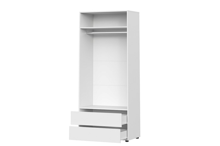 Шкаф Токио с двумя ящиками, белый текстурный в Перми - изображение 1