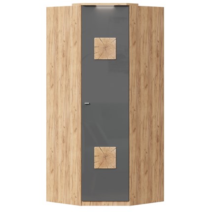 Шкаф угловой 45 с декоративной накладкой Фиджи, 659.245, антрацит в Перми - изображение