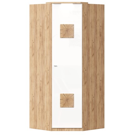 Шкаф угловой 45 с декоративной накладкой Фиджи, 659.248, белый в Чайковском - изображение