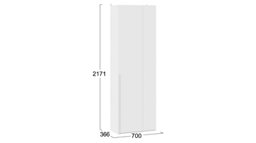 Шкаф угловой одностворчатый Порто (366) СМ-393.07.231 (Белый жемчуг/Белый софт) в Перми - предосмотр 3