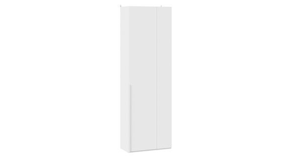 Шкаф угловой одностворчатый Порто (366) СМ-393.07.231 (Белый жемчуг/Белый софт) в Перми - изображение