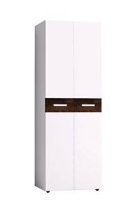 Шкаф для одежды Норвуд 54 фасад стандарт + стандарт, Белый-Орех шоколадный в Перми - предосмотр