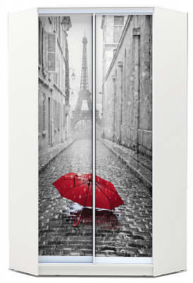 Шкаф 2300х1103х1103, ХИТ У-23-4-77-02, белая шагрень, Зонтик в Перми - изображение