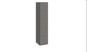 Шкаф одностворчатый Наоми, цвет Фон серый, Джут СМ-208.07.01 в Перми