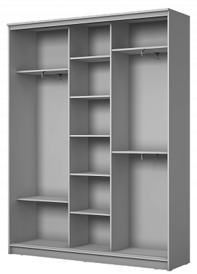 Шкаф-купе 3-х створчатый ХИТ 24-4-18-656, Горизонтальные полосы №28, Графит в Перми - изображение 1
