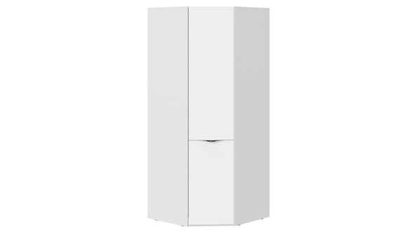 Распашной шкаф угловой Глосс СМ-319.07.311 (Белый глянец/Стекло) в Перми - изображение