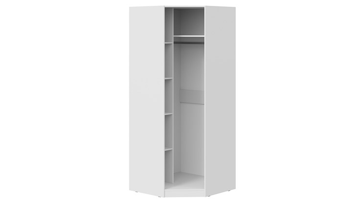 Угловой шкаф с зеркальной дверью Глосс СМ-319.07.312 (Белый глянец) в Перми - изображение 2