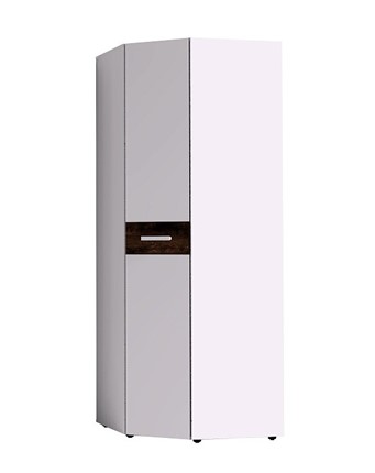 Шкаф угловой Норвуд 156, Белый-Орех шоколадный в Перми - изображение