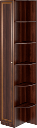 Угловой шкаф-стеллаж Беатрис М13 левый (Орех Гепланкт) в Перми - изображение