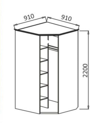 Шкаф угловой Ивушка-5, цвет Дуб беленый в Перми - изображение 1