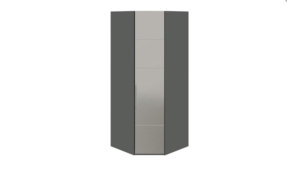 Шкаф Наоми с зеркальной правой дверью, цвет Фон серый, Джут СМ-208.07.07 R в Перми - изображение