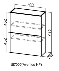 Барный кухонный шкаф Модерн Ш700б/912 (Aventos HF) в Перми - предосмотр