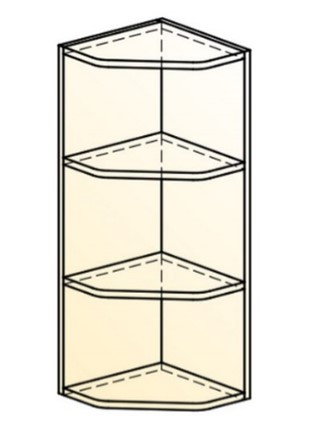 Шкаф навесной концевой L300 H720 Кухня в Перми - изображение