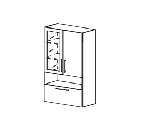Кухонный шкаф Мыло, настенный хозяйственный двухдверный 1320*600*350, ШНХ 600*1320 в Перми