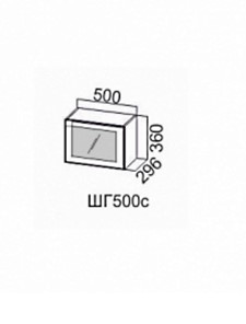 Шкаф кухонный Грейвуд, ШГ500c/360, дуб кремовый матовый в Перми - предосмотр