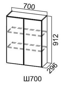 Навесной шкаф Модус, Ш700/912, галифакс в Перми - предосмотр