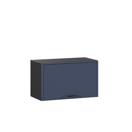 Шкаф навесной горизонтальный 600 Индиго ЛД 298.710.000.161, Чёрный/Тёмно-синий в Перми - изображение
