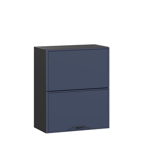 Горизонтальный кухонный шкаф 600 комбинированный Индиго ЛД 298.970.000.167, Чёрный/Тёмно-синий в Перми - предосмотр