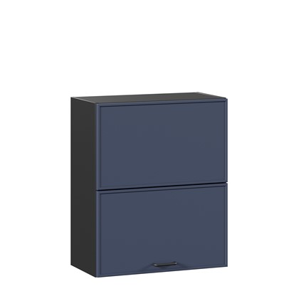 Горизонтальный кухонный шкаф 600 комбинированный Индиго ЛД 298.970.000.167, Чёрный/Тёмно-синий в Перми - изображение