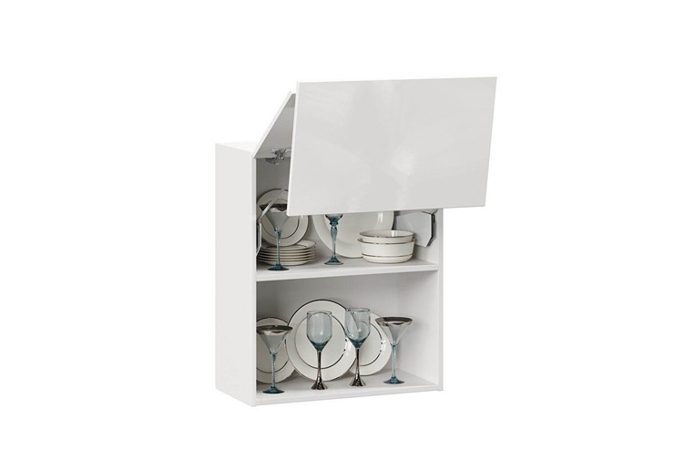 Шкаф кухонный горизонтальный 600 Шервуд, ЛД 281.970.000.173, белый/белый глянец в Перми - изображение 1