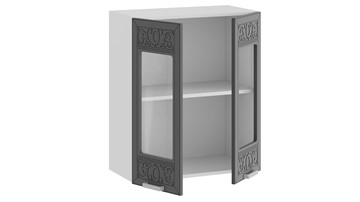 Кухонный шкаф Долорес 1В6С (Белый/Титан) в Перми - предосмотр 1