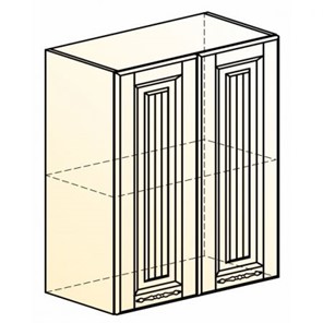 Шкаф навесной Бавария L600 H720 (2 дв. гл.) в Перми - предосмотр