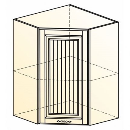 Шкаф навесной Бавария L600х600 Н720 (1 дв. гл.) в Перми - изображение