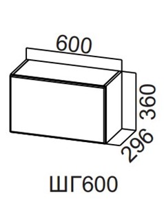 Кухонный шкаф Бостон ШГ6000/360, корпус белый, фасад МДФ белый глянец в Перми