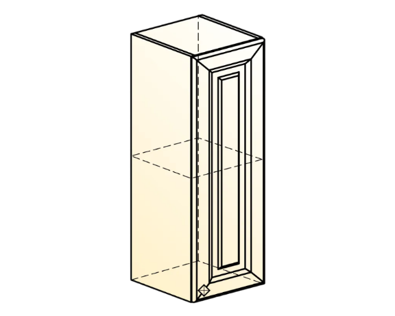 Шкаф навесной Мишель L200 H720 (1 дв. гл.) эмаль (белый/белый) в Перми - изображение 1