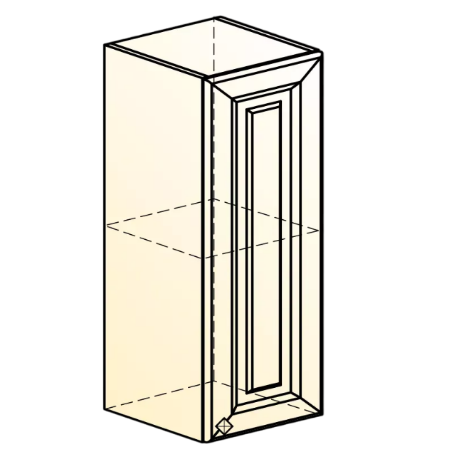 Навесной кухонный шкаф Мишель L300 H720 (1 дв. гл.) эмаль (белый/белый) в Перми - изображение 1