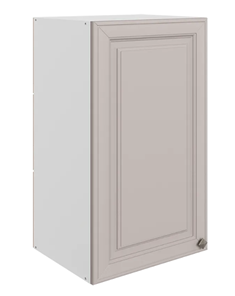 Шкаф навесной Мишель L400 H720 (1 дв. гл.) эмаль (белый/кофейный) в Перми - предосмотр