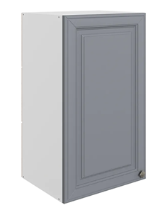 Навесной шкаф Мишель L400 H720 (1 дв. гл.) эмаль (белый/серый) в Перми