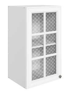 Шкаф кухонный Мишель L400 H720 (1 дв. реш.) эмаль (белый/белый) в Березниках
