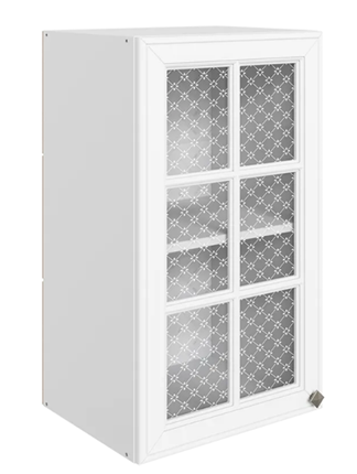 Шкаф кухонный Мишель L400 H720 (1 дв. реш.) эмаль (белый/белый) в Перми - изображение