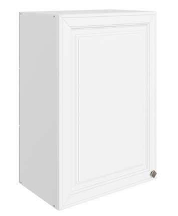Шкаф навесной Мишель L500 H720 (1 дв. гл.) эмаль (белый/белый) в Перми - изображение